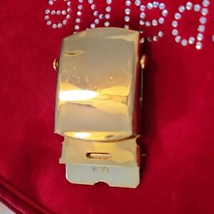 VANGUARD Military Belt Buckle: Gold Buckle & Tip Mirror - Male Dad